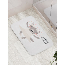 Ballerina Wolf in a Tutu Bath Mat