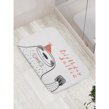 Self Portrait Smile Bath Mat