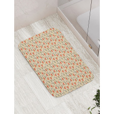 Doodle Coastal Items Pattern Bath Mat