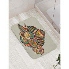 Abstract Seashell Art Bath Mat