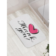 Heart in Bold Love Doodle Bath Mat