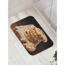 Stacks of Baked Doughy Goods Bath Mat