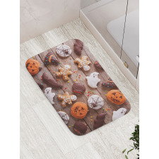 Sweets Covered in Chocolate Bath Mat