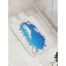 Clouds Scene from Crack Modern Bath Mat