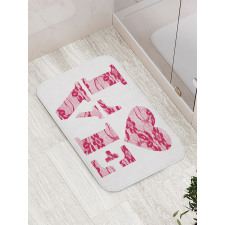 Word Love Vintage Bath Mat