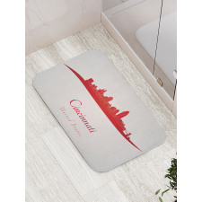 United States Busy City Bath Mat