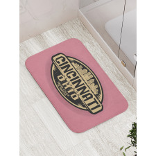 Stamp with Funky Font Bath Mat