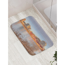 Vertical of City River Bath Mat