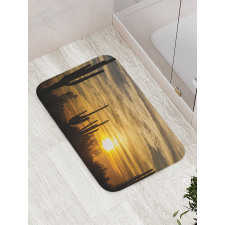 Horizon Skyline and Cactus Bath Mat