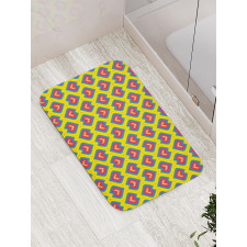 Vivid Flame Shaped Bath Mat