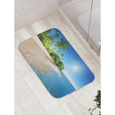 Suuny Ocean Palm Trees Bath Mat
