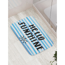 Typographic Stripes Bath Mat