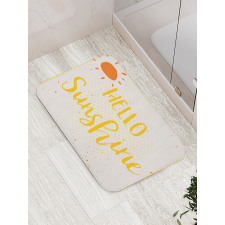 Halftone Dots Words Bath Mat