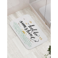 Sunset Scene Words Bath Mat