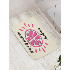 Vacation Retro Words Bath Mat