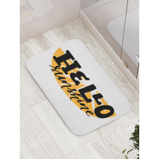 Funny Hand Lettering Bath Mat