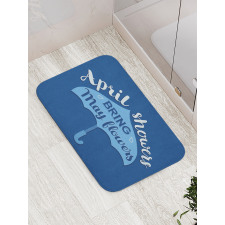 Umbrella Words April and May Bath Mat