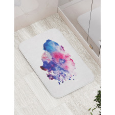 Watercolor Splash Abstract Bath Mat