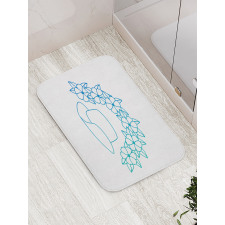 Cowboy Hat and Flower Wreath Bath Mat