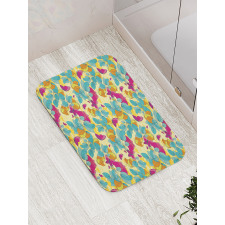 Abstract Leaf Butterfly Bath Mat