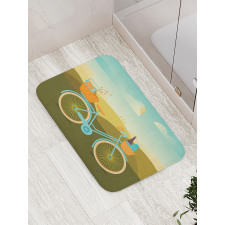 Camping Picnic Themed Bike Bath Mat