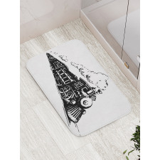 Retro Steam Locomotive Bath Mat