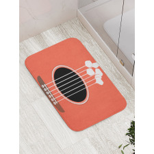 Acoustic Guitar Wine Glasses Bath Mat