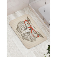 Owl with Be Smart Lettering Bath Mat