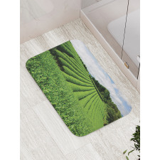 Sunny Landscape Tea Fields Bath Mat