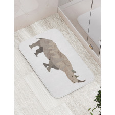 Herbivore Animal Monochrome Bath Mat