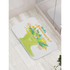 Green Tone Garden Boot Bath Mat