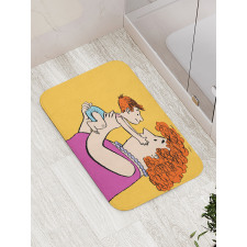 Woman with Her Grandkid Bath Mat