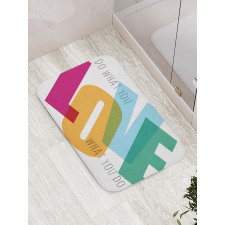 Vintage Colorful Letter Art Bath Mat