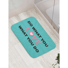 Starburst Lines with Phrase Bath Mat