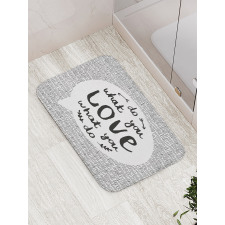 Message with Stripes Leaves Bath Mat