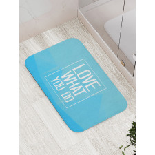 Modern Design Words in Frame Bath Mat