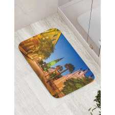 Street at Sunset Scene Bath Mat