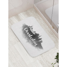 Smoky Style City Skyline Bath Mat