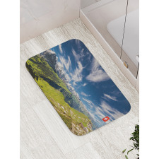 View of the Swiss Alps Bath Mat