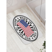 National Flag Stamp Design Bath Mat