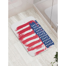 Vertical Hand-drawn Flag Bath Mat