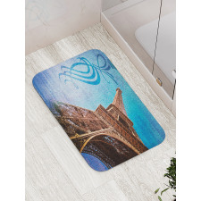 Tilt Shot Eiffel Tower Travel Bath Mat