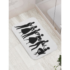 50s Party People Bath Mat