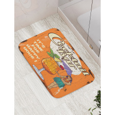 Hula Girl Cocktail Bath Mat