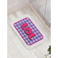 Laugh out Loud Checkered Bath Mat