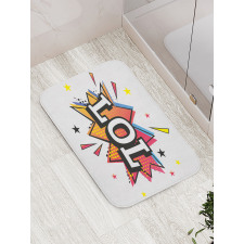 Speech Bubble Colorful Stars Bath Mat