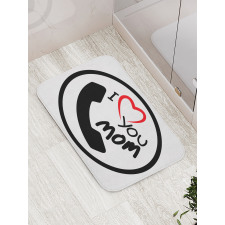 I Love You Mom Message Bath Mat