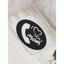 Family Values Theme Phone Bath Mat