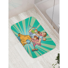 House Chores Kids Pop Art Bath Mat