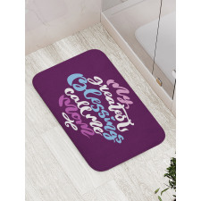 Calligraphic Message Mother Bath Mat